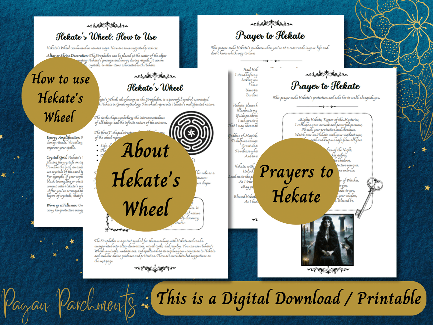 Hekate Grimoire Printable, A Guide to Working with the Goddess of Witchcraft & Magic, Hecate Book of Shadows