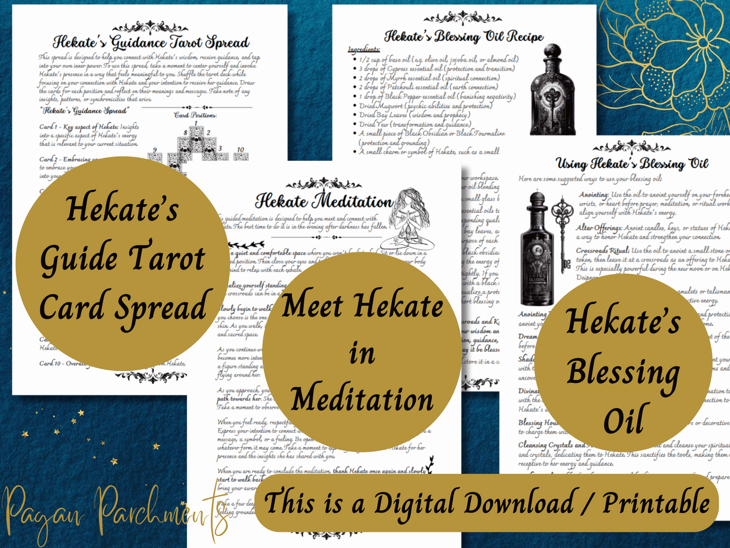 Hekate Grimoire Printable, A Guide to Working with the Goddess of Witchcraft & Magic, Hecate Book of Shadows