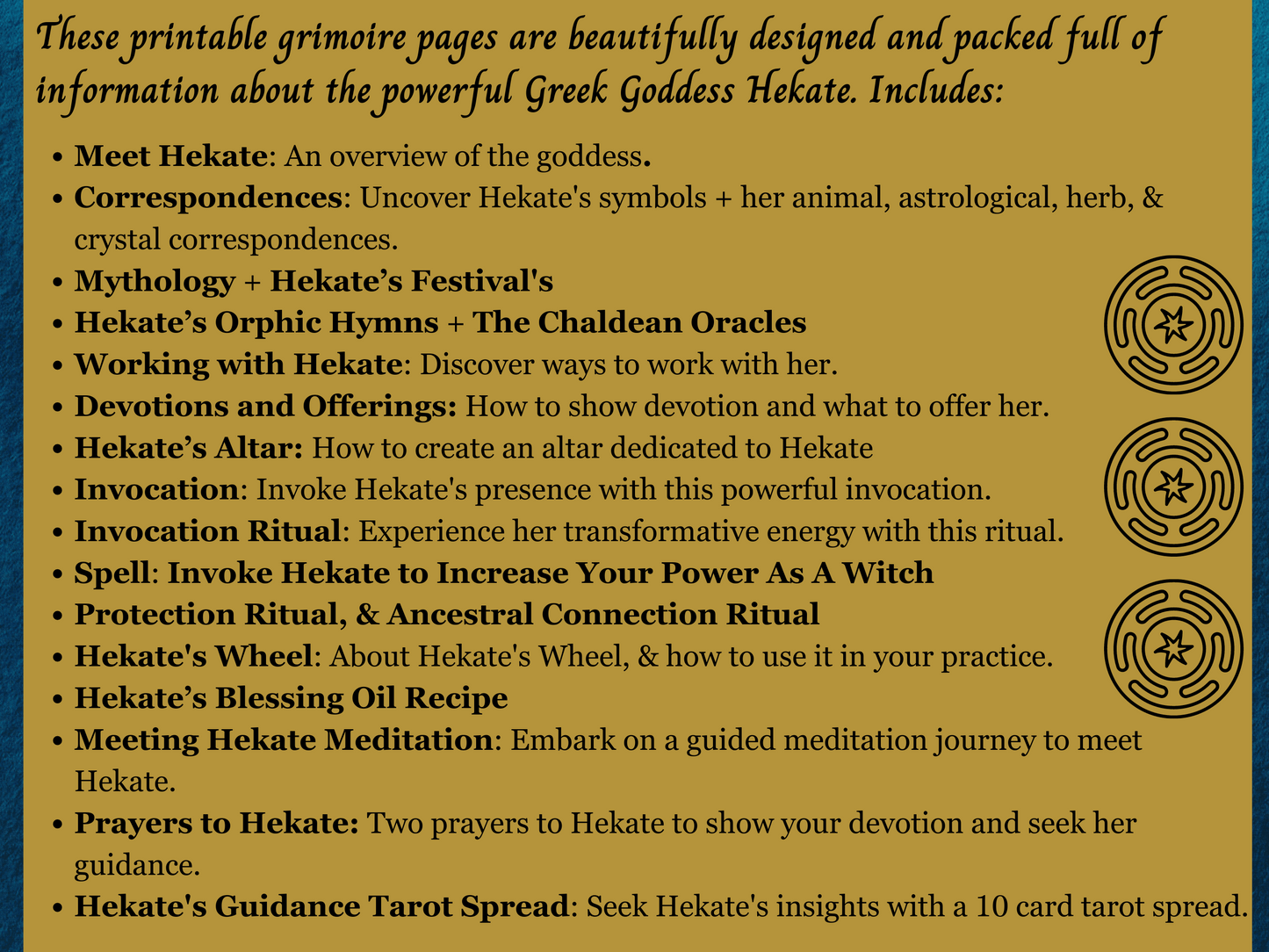 Hekate Grimoire Printable, A Guide to Working with the Goddess of Witchcraft & Magic, Hecate Book of Shadows