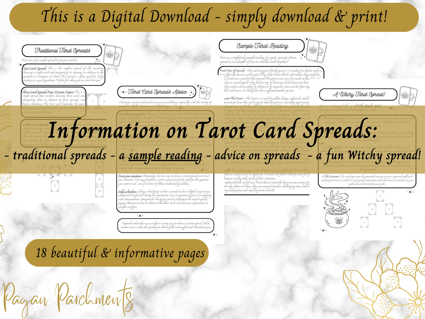 Tarot Card Cheat Sheets, Beginner Tarot Cards Complete Guide, Learn Tarot Fast, Printable Tarot Grimoire Pages, Tarot Card Meanings PDF