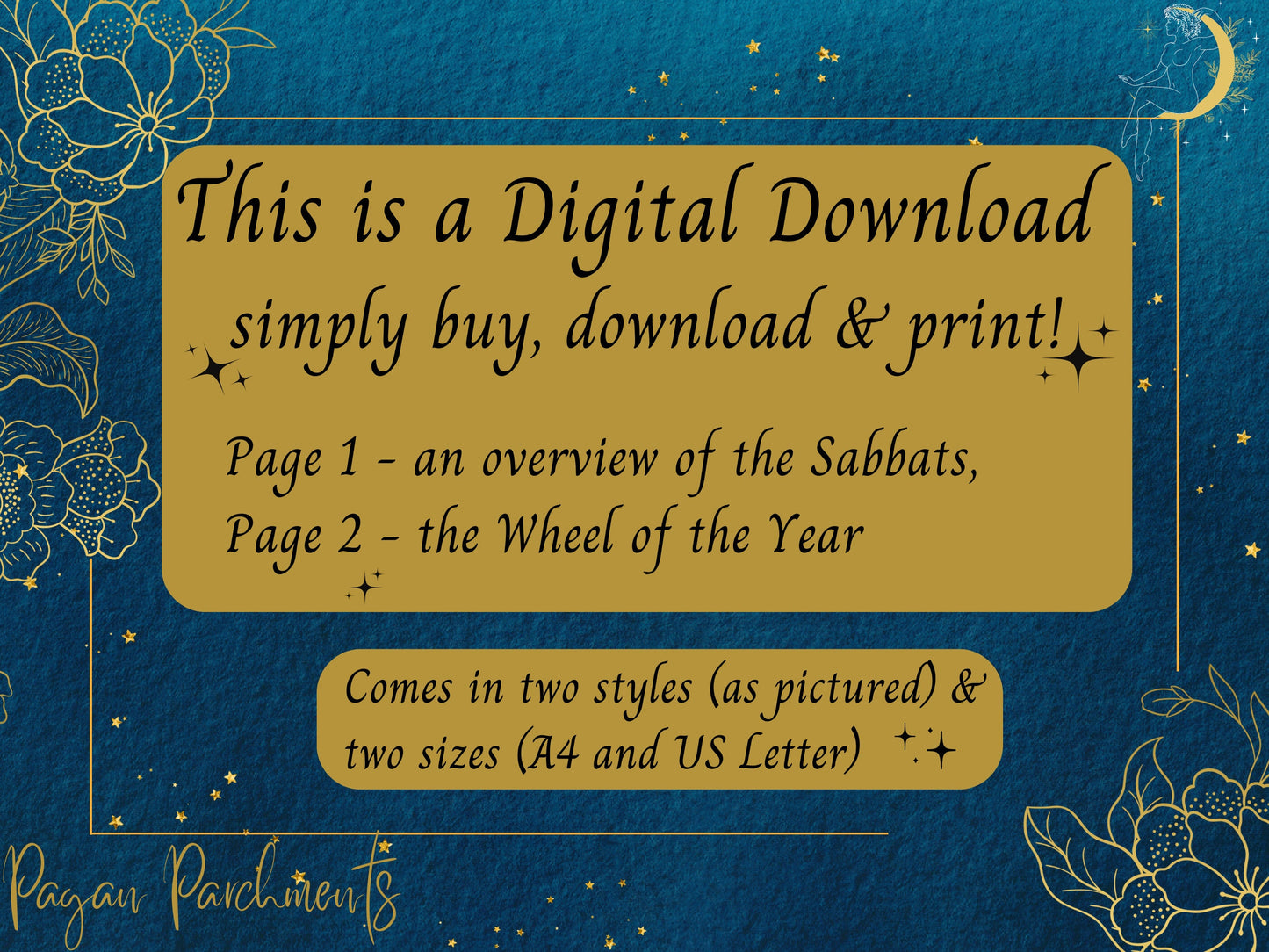 Sabbats Grimoire Printable, Wheel of the Year PDF, Pagan Holidays Download, Book of Shadows Sabbat, Baby Witch BOS, Wiccan Celebrations