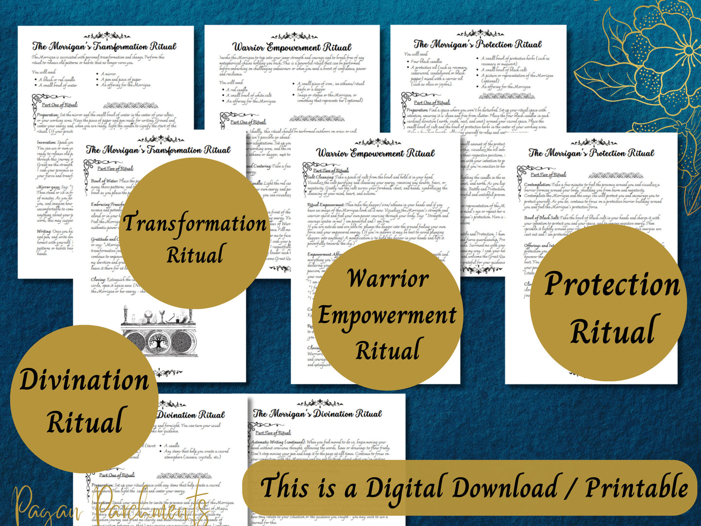 The Morrigan Grimoire Printable, Ultimate Guide to Working with the Celtic Goddess, Witch Book of Shadows, Pagan, Druid Deity Devotional PDF