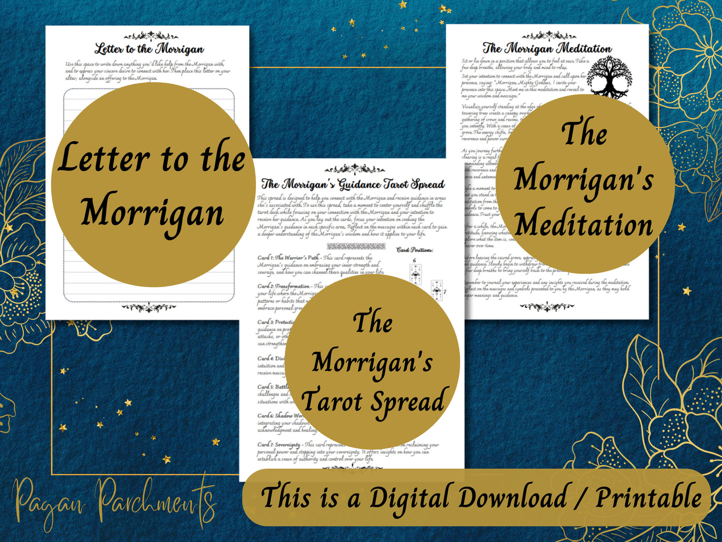 The Morrigan Grimoire Printable, Ultimate Guide to Working with the Celtic Goddess, Witch Book of Shadows, Pagan, Druid Deity Devotional PDF