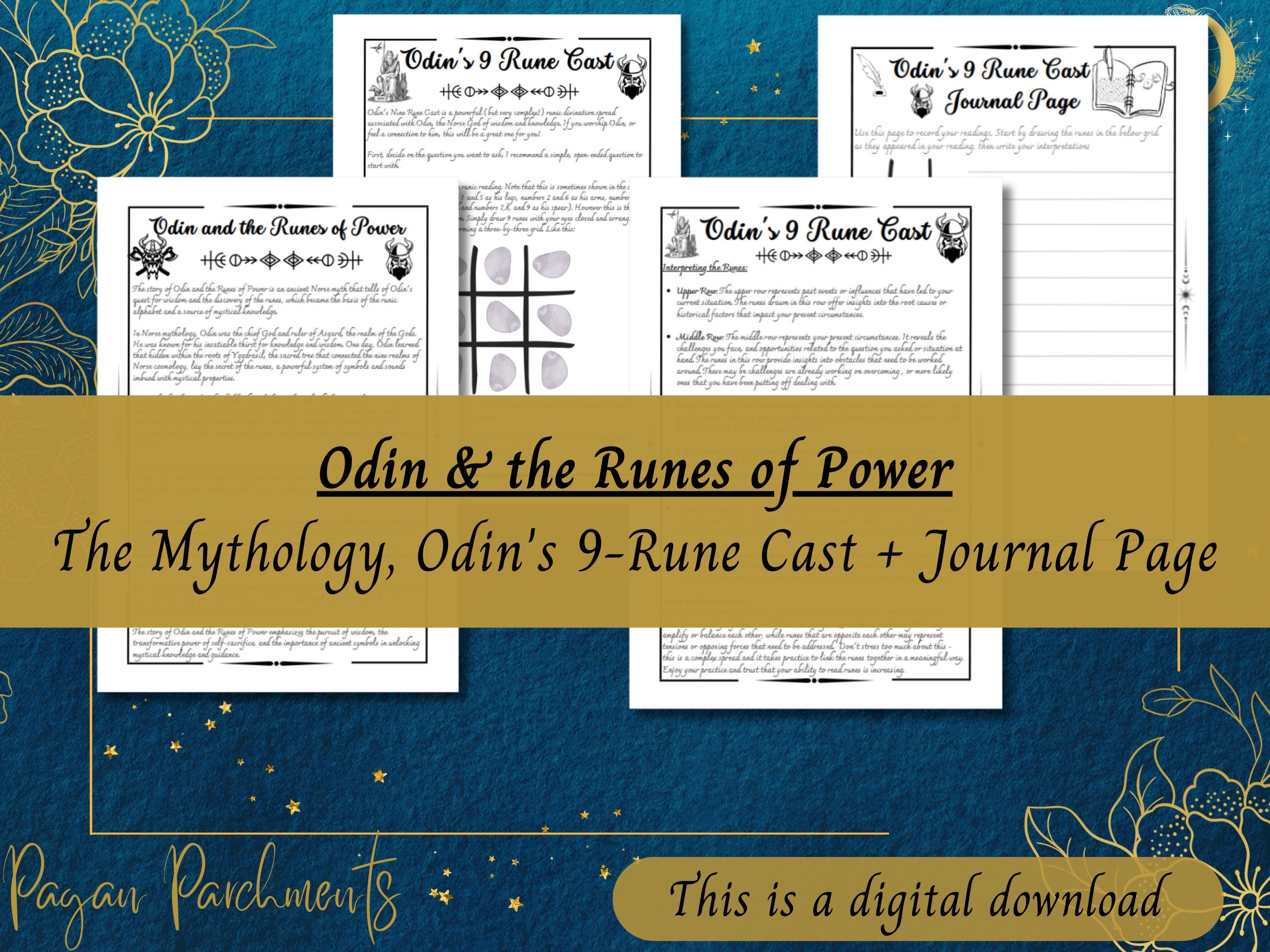 Ultimate Rune Guide, Runes Grimoire Printable, Rune Cheat Sheets, Nors ...